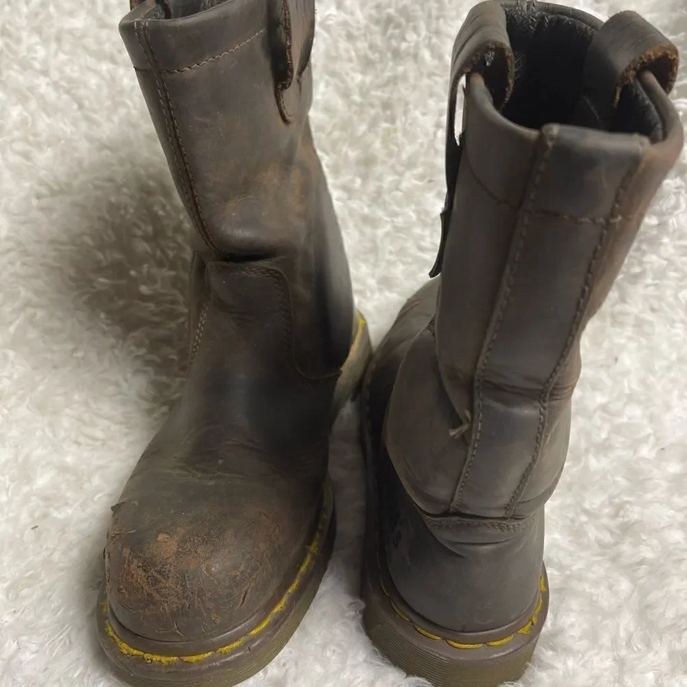 Unisex Dr. Doc Martens Industrial Steel Toe Safety Boots ASTM F2413-11 Sz M 7,L8
